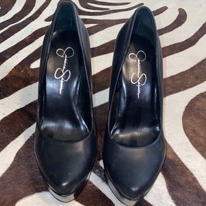 Black platform heels